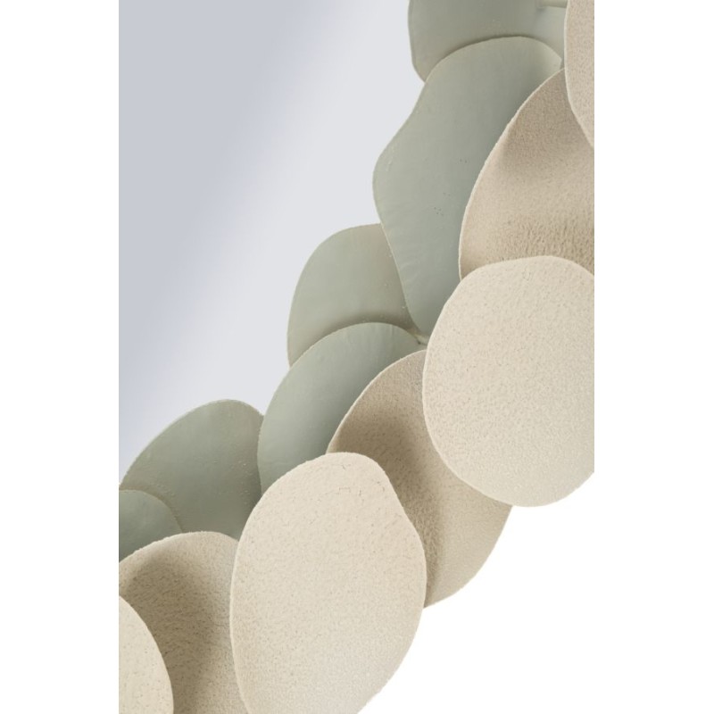 Espejo de pared Dune 85x7,5x85 cm (diámetro del espejo: 62 cm) – Elegancia escultórica y armonía en la pared