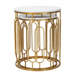 Mesa de mármol Tory – Elegancia contemporánea Ø46x55-39x48 cm