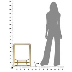 Mesa doble de mármol – Estructura preciosa 47x47x60 cm