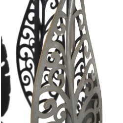 Mesa Ferro e Legno Foglie – Leafy Elegance Ø38x55-33x50 cm