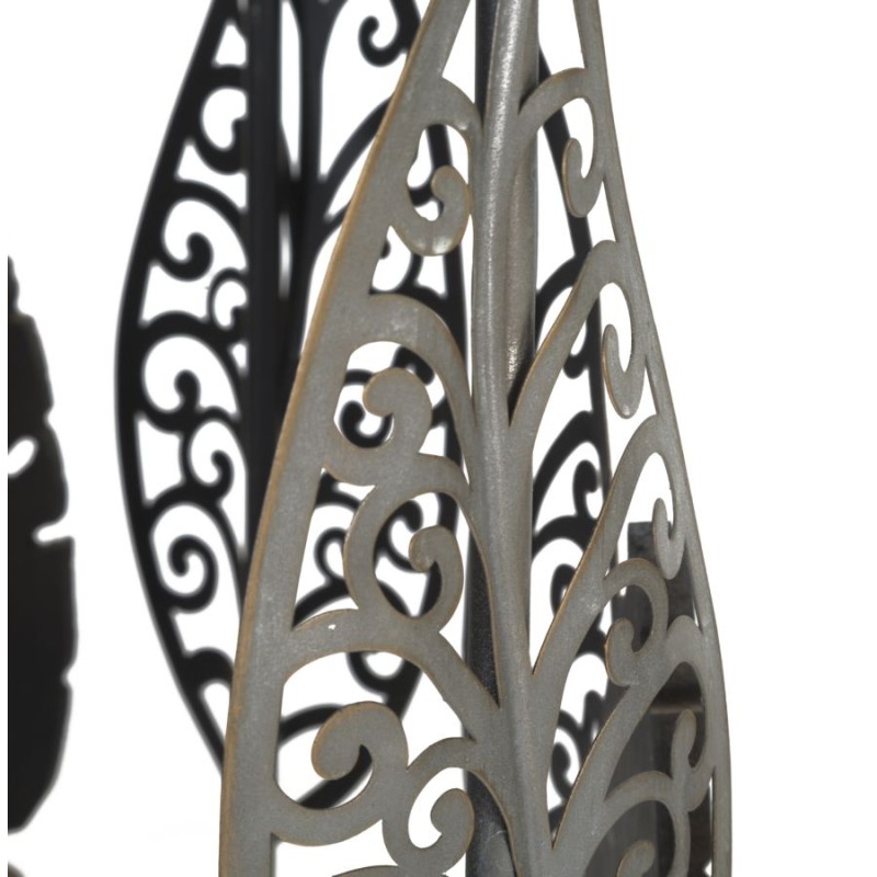 Mesa Ferro e Legno Foglie – Leafy Elegance Ø38x55-33x50 cm