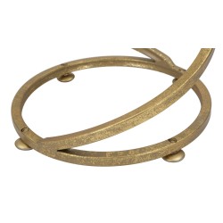 Mesa auxiliar de mármol en espiral – Curvas lujosas Ø27,5 x 47,5 cm