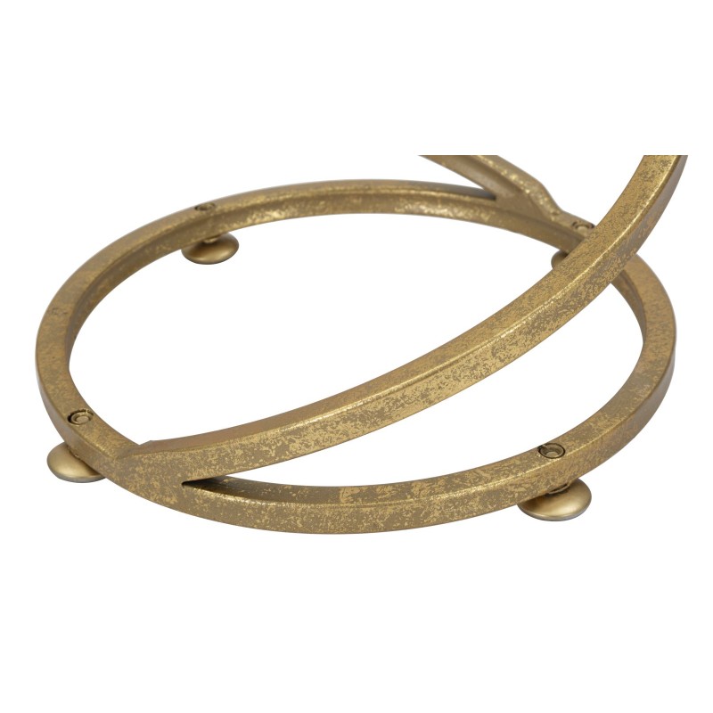 Mesa auxiliar de mármol en espiral – Curvas lujosas Ø27,5 x 47,5 cm