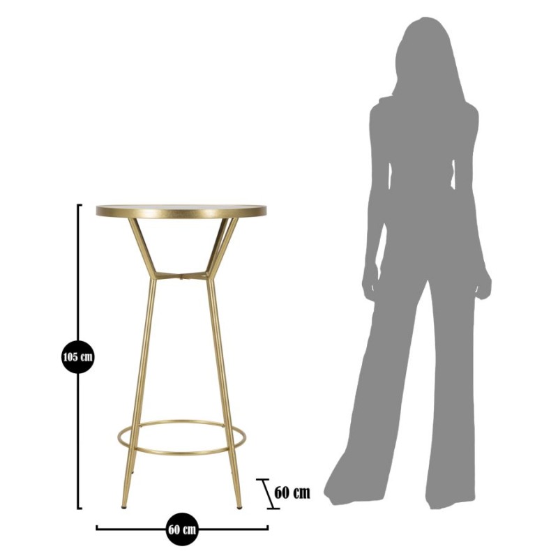 Mesa de bar circular – Líneas contemporáneas Ø60x105 cm