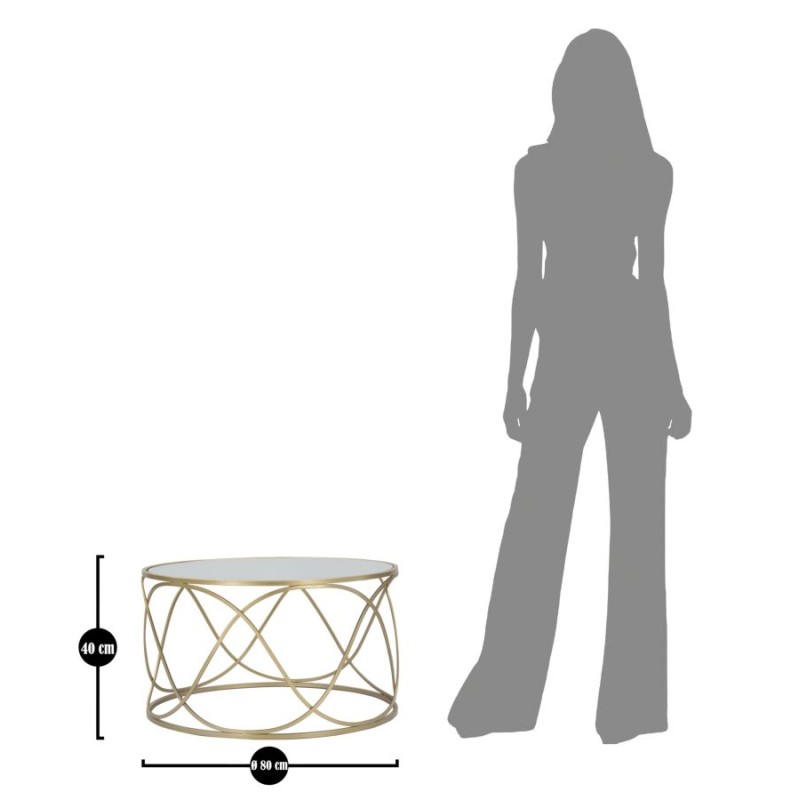 Mesa de centro Lury – Forma suave y redondeada Ø70x40 cm