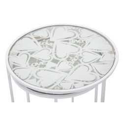 Mesa Harts White – Dúo Iluminado Ø43x60-38x55 cm