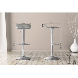Taburete de bar gris DYN