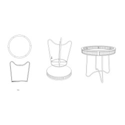 Mesa Fuji – Serenidad Japonesa Ø60x60,5 cm