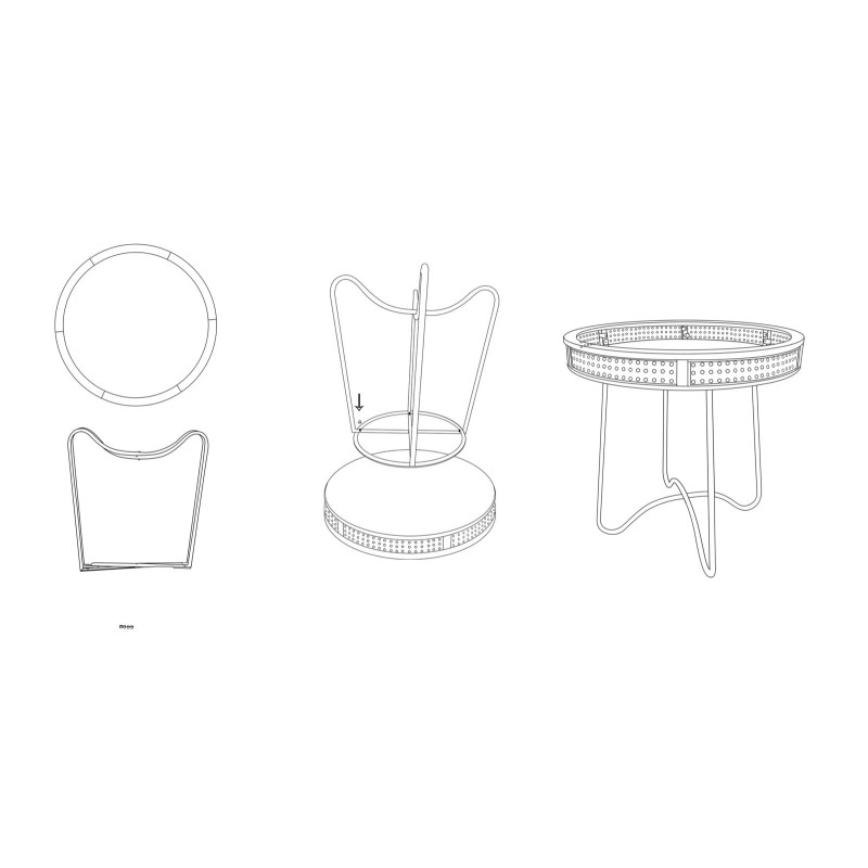 Mesa Fuji – Serenidad Japonesa Ø60x60,5 cm