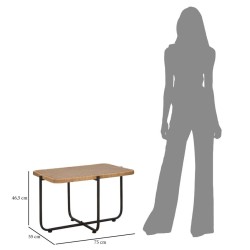 Mesa de centro Cebu – Elegancia natural 75x55x46,5 cm