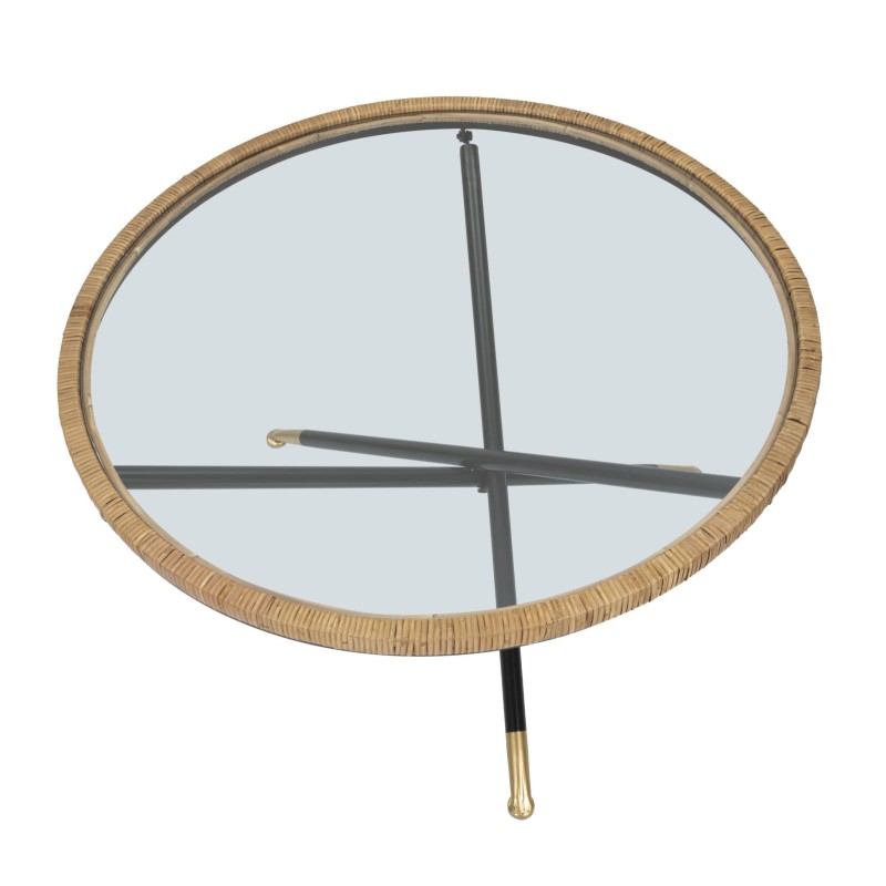 Mesa redonda Saint Barth – Refinamiento bohemio Ø80x46,5 cm