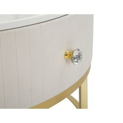 Mesa de centro Montpellier color crema – Elegancia francesa Ø75x36 cm