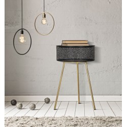 Mesa alta Blacky – Elegancia audaz Ø40x65 cm