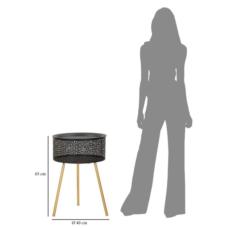 Mesa alta Blacky – Elegancia audaz Ø40x65 cm