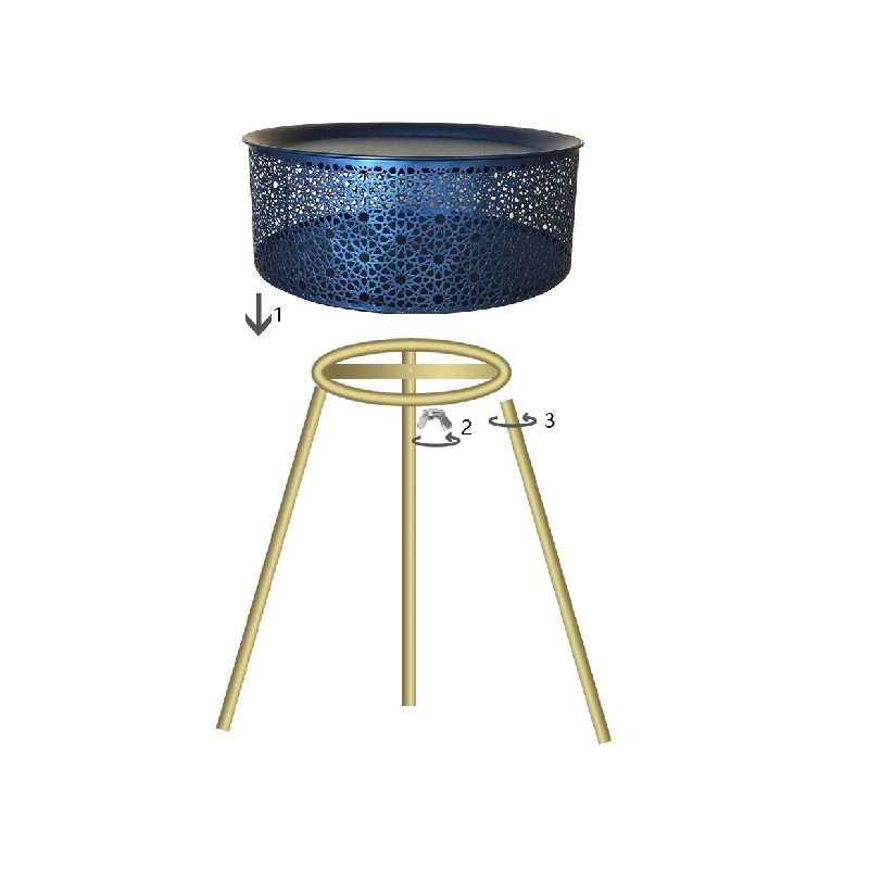 Mesa de centro Blacky – Diseño elegante Ø35x50 cm