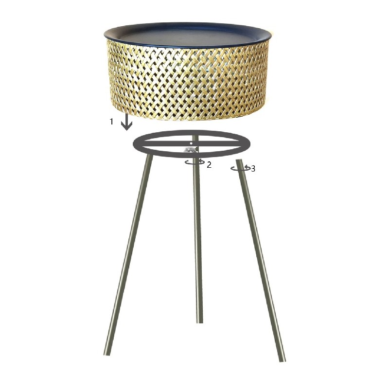 Mesa Glovi – Glamour y brillantez Ø40x65 cm