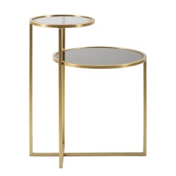 Mesa de centro de dos niveles – Elegante diseño apilable 50x40x60,5 cm