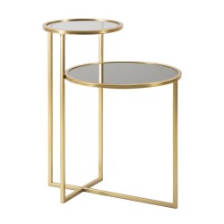 Mesa de centro de dos niveles – Elegante diseño apilable 50x40x60,5 cm