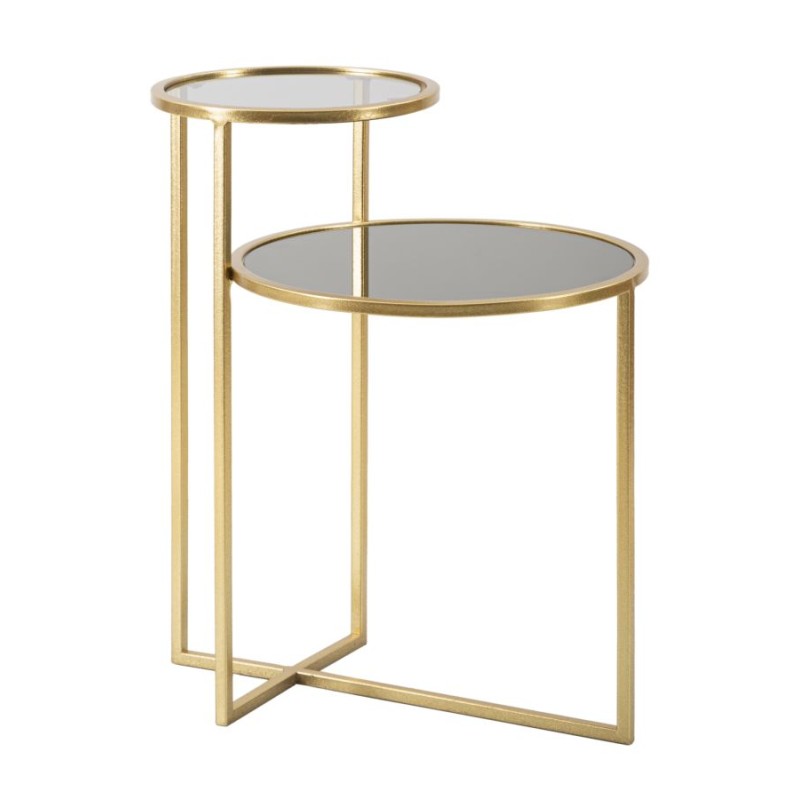 Mesa de centro de dos niveles – Elegante diseño apilable 50x40x60,5 cm