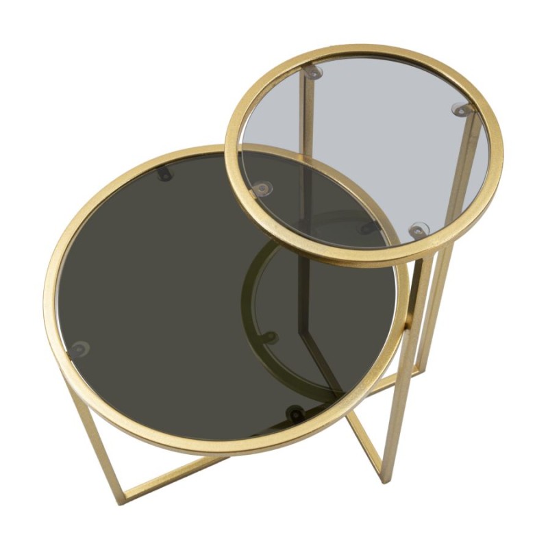 Mesa de centro de dos niveles – Elegante diseño apilable 50x40x60,5 cm