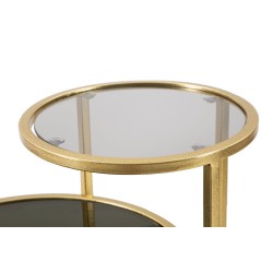Mesa de centro de dos niveles – Elegante diseño apilable 50x40x60,5 cm