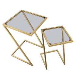 Mesa auxiliar Z – Dúo geométrico 40x40x60 - 30x30x50 cm