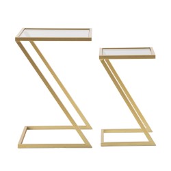 Mesa auxiliar Z – Dúo geométrico 40x40x60 - 30x30x50 cm