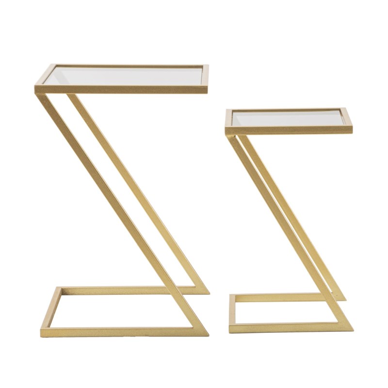 Mesa auxiliar Z – Dúo geométrico 40x40x60 - 30x30x50 cm