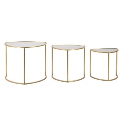 Conjunto triangular de mesas de centro – Conjunto de volúmenes Ø60x50 - 50x45 - 40x40 cm