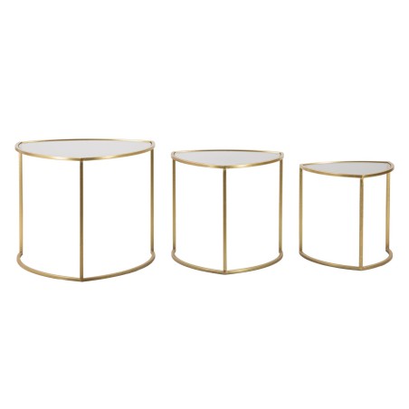 Conjunto triangular de mesas de centro – Conjunto de volúmenes Ø60x50 - 50x45 - 40x40 cm