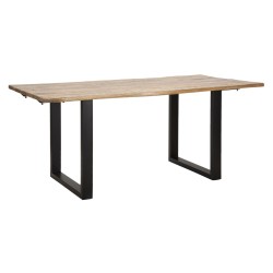 Mesa de comedor extensible – Madera noble de mango 180x90x77 cm (280 cm cuando está abierta)