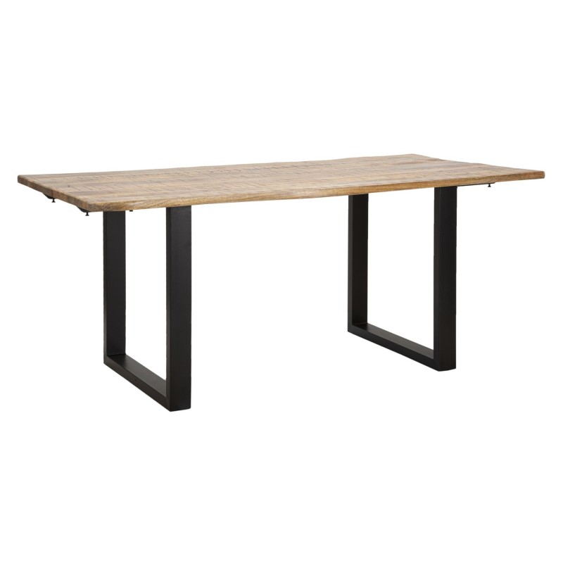 Mesa de comedor extensible – Madera noble de mango 180x90x77 cm (280 cm cuando está abierta)