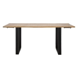 Mesa de comedor extensible – Madera noble de mango 180x90x77 cm (280 cm cuando está abierta)