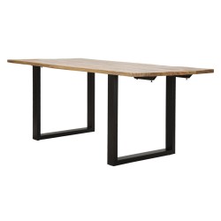 Mesa de comedor extensible – Madera noble de mango 180x90x77 cm (280 cm cuando está abierta)