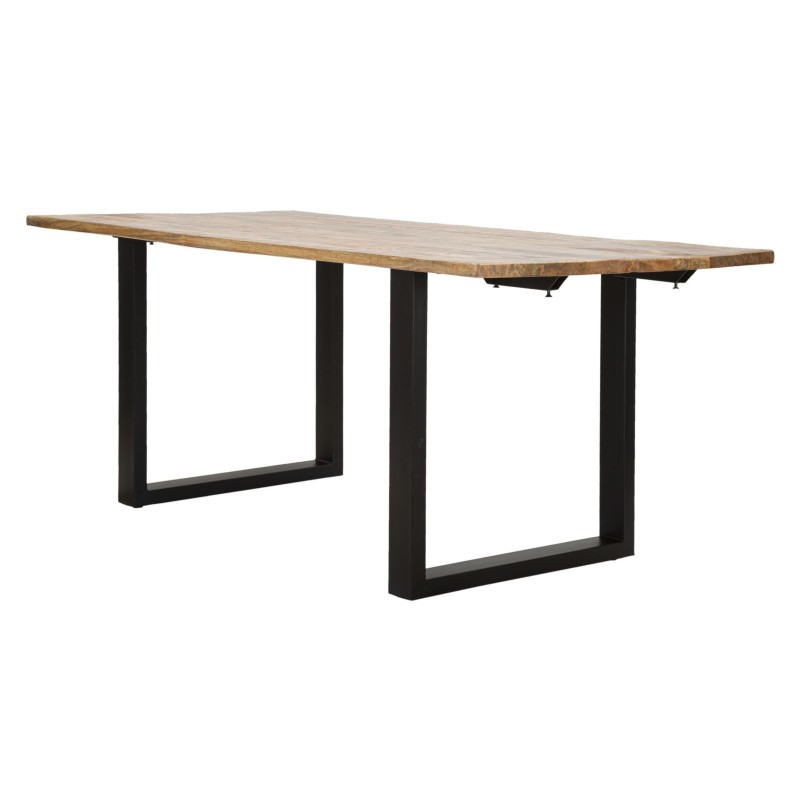 Mesa de comedor extensible – Madera noble de mango 180x90x77 cm (280 cm cuando está abierta)