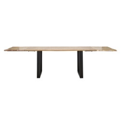 Mesa de comedor extensible – Madera noble de mango 180x90x77 cm (280 cm cuando está abierta)