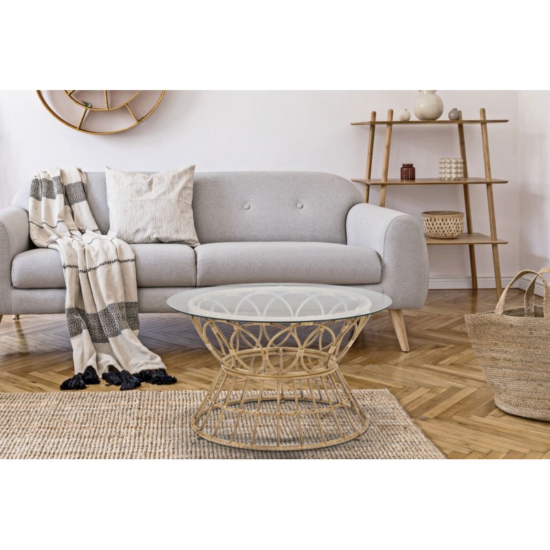 Mesa de centro circular Panamá – Curvas naturales Ø75x44,5 cm