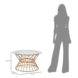 Mesa de centro circular Panamá – Curvas naturales Ø75x44,5 cm