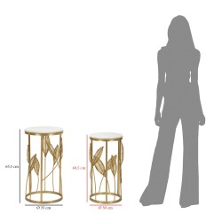 Elegantes extensiones de mesa – Práctico dúo Ø35x65,5 - 30x60,5 cm