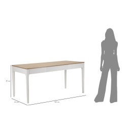 Mesa de comedor Matera – Elegancia rústica 180x90x80 cm
