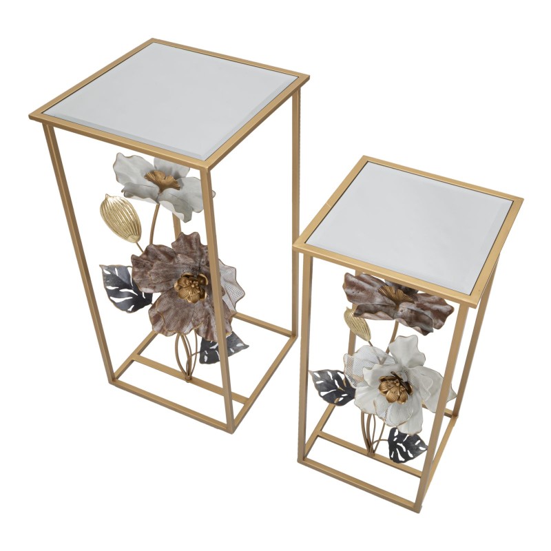 Juego de flores de mesa – Delicadeza floral 36x36x70 - 30x30x60 cm