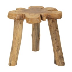 Mesa de centro Bintang – Madera de teca natural 50x47x50 cm
