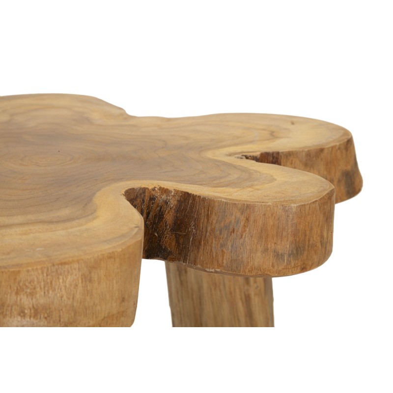 Mesa de centro Bintang – Madera de teca natural 50x47x50 cm