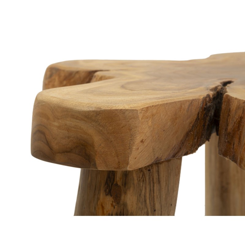 Mesa de centro Bintang – Madera de teca natural 50x47x50 cm