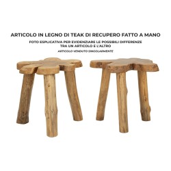 Mesa de centro Bintang – Madera de teca natural 50x47x50 cm