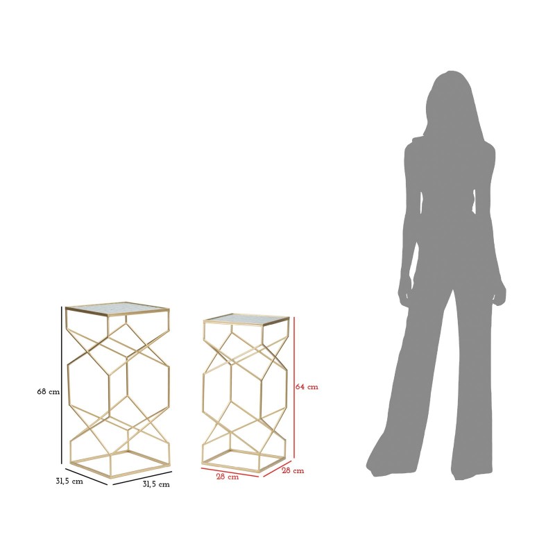 Juego de vasos de mesa – Transparencia refinada 31,5 x 31,5 x 68 cm - 28 x 28 x 64 cm