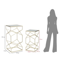 Soporte de cristal para teléfono móvil doble – Clear Harmony 50x50x100 - 40x40x80 cm