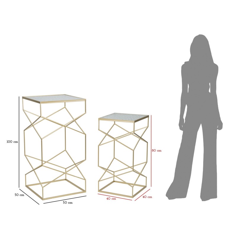 Soporte de cristal para teléfono móvil doble – Clear Harmony 50x50x100 - 40x40x80 cm