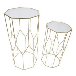 Nuevo juego de soportes de cristal para teléfono móvil – Diseño contemporáneo 50x46x100 - 40x37x80 cm