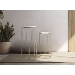 Nuevo juego de soportes de cristal para teléfono móvil – Diseño contemporáneo 50x46x100 - 40x37x80 cm